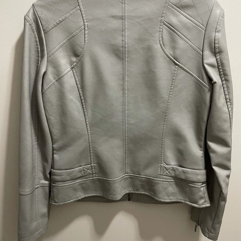 Gray Leather Jacket - image 2